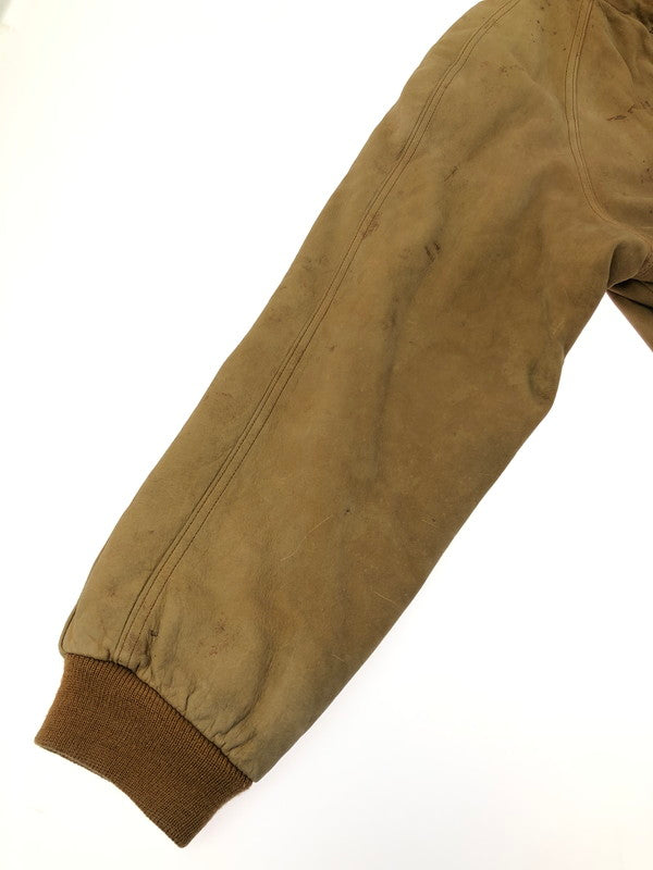 【現状渡し品】【メンズ】 MARLBORO マルボロ 90's GUN FLAP SUEDE LEATHER JACKET ガンフラップ スエード レザー ジャケット 146-260216-rt-19-tag サイズ：XL カラー：ブラウン 万代Net店