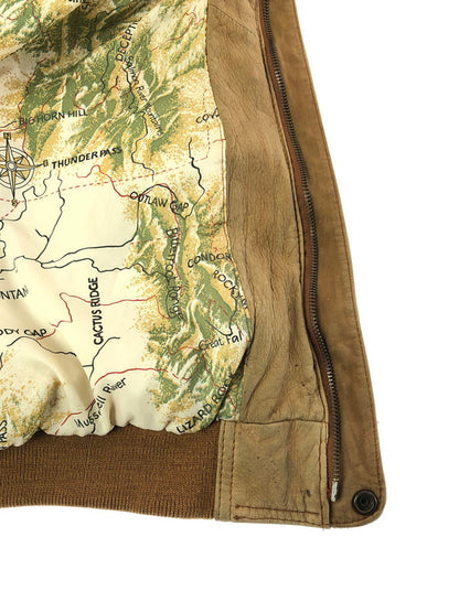 【現状渡し品】【メンズ】 MARLBORO マルボロ 90's GUN FLAP SUEDE LEATHER JACKET ガンフラップ スエード レザー ジャケット 146-260216-rt-19-tag サイズ：XL カラー：ブラウン 万代Net店