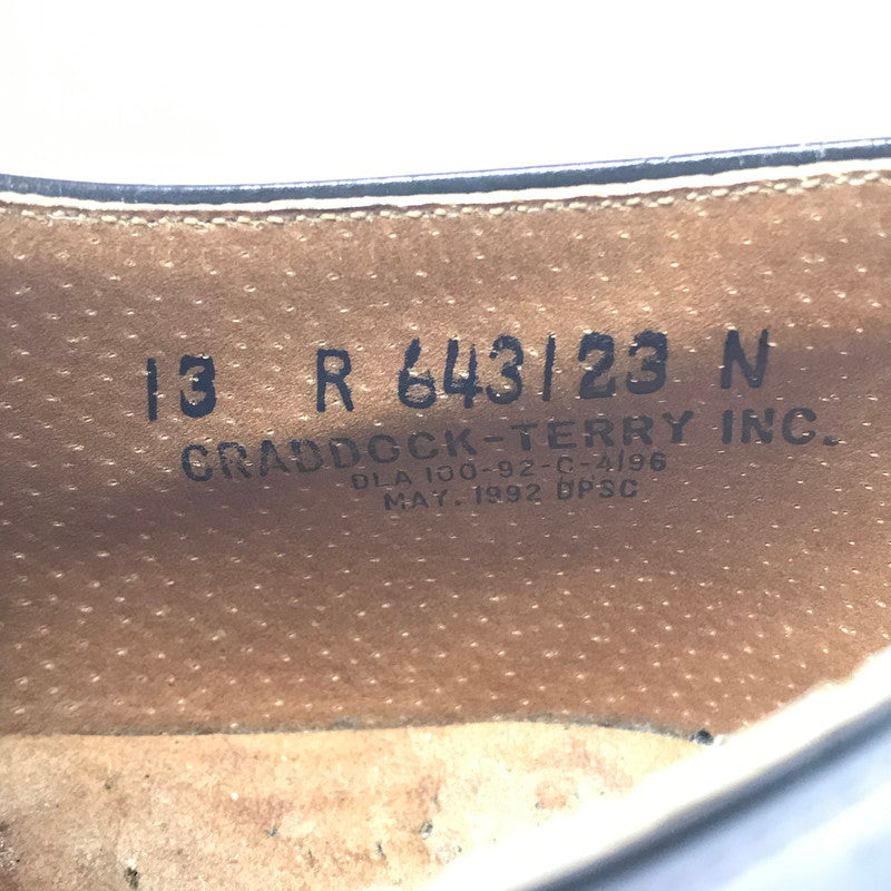 【中古品】【メンズ】 U.S.NAVY アメリカ海軍 90's CRADDOCK-TERRY 100-92-C-4196 90年代 クラドック テリー サービスシューズ 靴 164-260218-rt-09-tag サイズ：13R カラー：ブラック 万代Net店