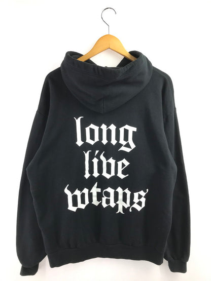 【中古品】【メンズ】 WTAPS ダブルタップス LONG LIVE HOODIE ロング ライブ フーディー パーカー トップス 142-260408-rt-07-tag サイズ：4 カラー：ブラック 万代Net店