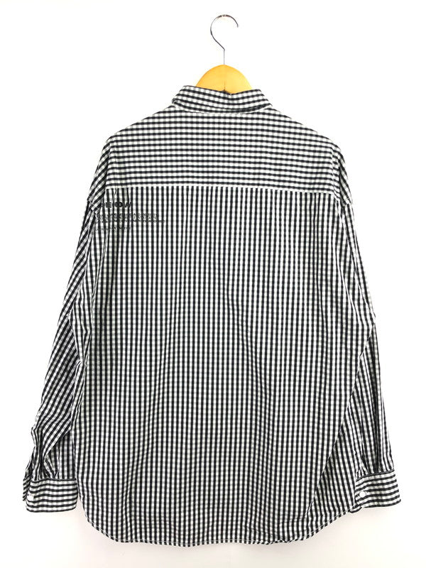 【中古品】【メンズ】 AAPE NOW エーエイプ ナウ L/S BD SHIRT AAPSTM8537XXO ロングスリーブ ボタンダウン シャツ トップス 142-260403-rt-05-tagh サイズ：L カラー：ブラック/ホワイト 万代Net店