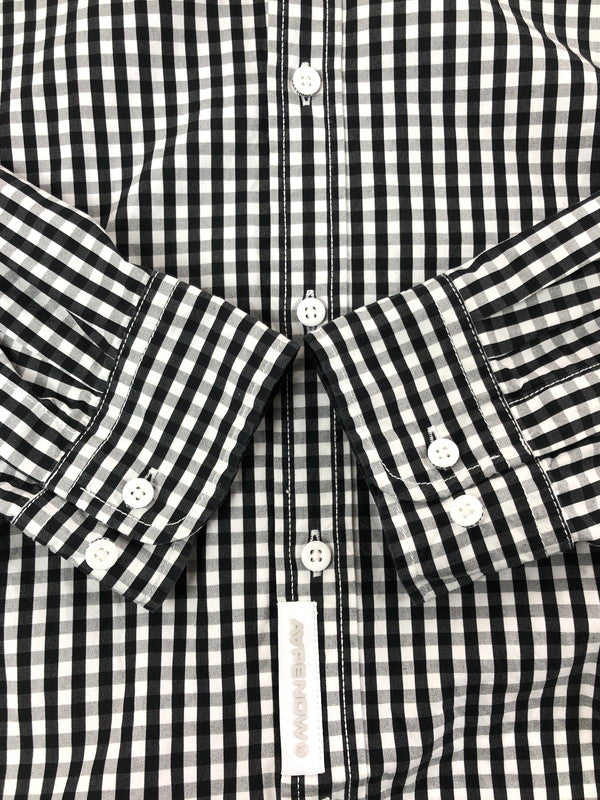 【中古品】【メンズ】 AAPE NOW エーエイプ ナウ L/S BD SHIRT AAPSTM8537XXO ロングスリーブ ボタンダウン シャツ トップス 142-260403-rt-05-tagh サイズ：L カラー：ブラック/ホワイト 万代Net店