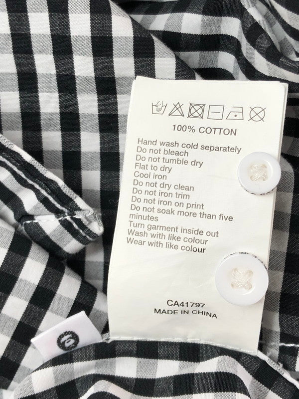 【中古品】【メンズ】 AAPE NOW エーエイプ ナウ L/S BD SHIRT AAPSTM8537XXO ロングスリーブ ボタンダウン シャツ トップス 142-260403-rt-05-tagh サイズ：L カラー：ブラック/ホワイト 万代Net店