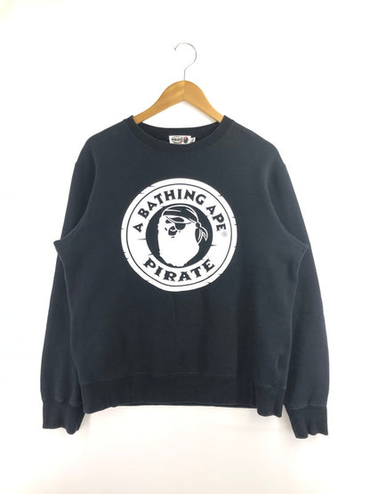 【中古品】【メンズ】 A BATHING APE アベイシングエイプ PIRATE SWEATSHIRT 004GDI221001H パイレーツ スウェットシャツ トレーナー 142-260518-na-27-tagh サイズ：XL カラー：ブラック 万代Net店