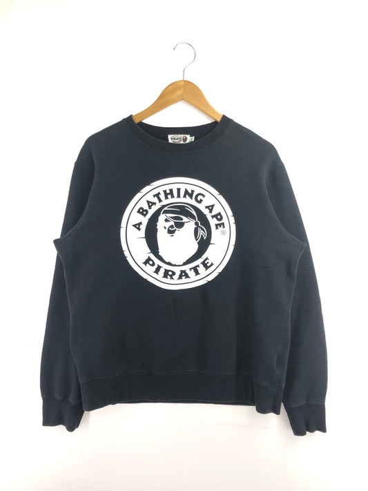 【中古品】【メンズ】 A BATHING APE アベイシングエイプ PIRATE SWEATSHIRT 004GDI221001H パイレーツ スウェットシャツ トレーナー 142-260518-na-27-tagh サイズ：XL カラー：ブラック 万代Net店