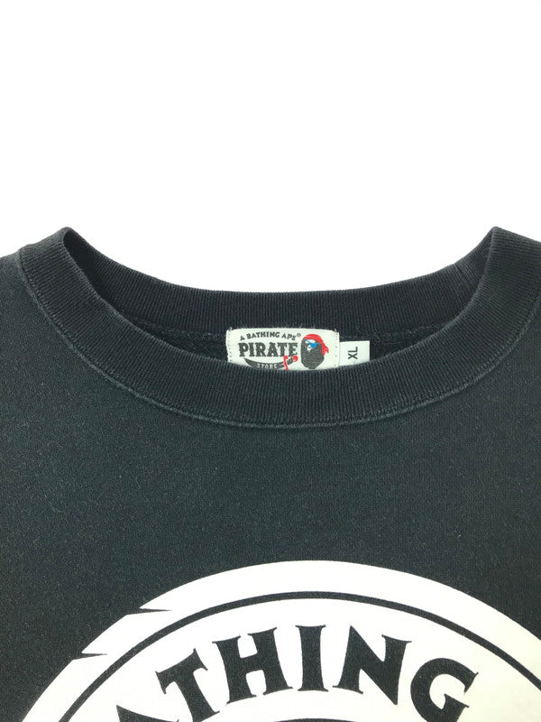 【中古品】【メンズ】 A BATHING APE アベイシングエイプ PIRATE SWEATSHIRT 004GDI221001H パイレーツ スウェットシャツ トレーナー 142-260518-na-27-tagh サイズ：XL カラー：ブラック 万代Net店