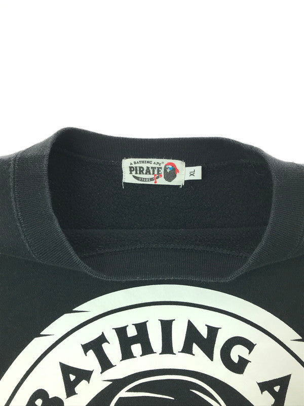 【中古品】【メンズ】 A BATHING APE アベイシングエイプ PIRATE SWEATSHIRT 004GDI221001H パイレーツ スウェットシャツ トレーナー 142-260518-na-27-tagh サイズ：XL カラー：ブラック 万代Net店