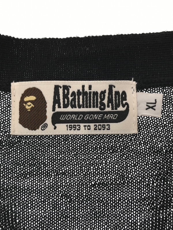 【中古品】【メンズ】 A BATHING APE ア ベイシング エイプ KNIT CARDIGAN 001KNA301002X ニット カーディガン トップス 142-260522-rt-07-tagh サイズ：XL カラー：ブラック 万代Net店
