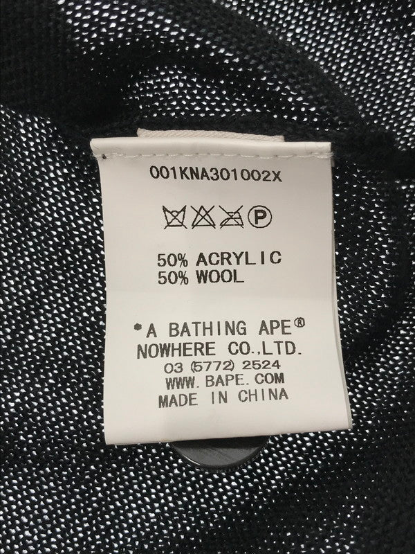 【中古品】【メンズ】 A BATHING APE ア ベイシング エイプ KNIT CARDIGAN 001KNA301002X ニット カーディガン トップス 142-260522-rt-07-tagh サイズ：XL カラー：ブラック 万代Net店