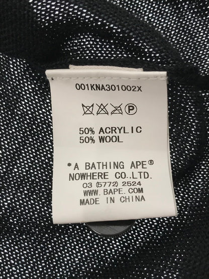 【中古品】【メンズ】 A BATHING APE ア ベイシング エイプ KNIT CARDIGAN 001KNA301002X ニット カーディガン トップス 142-260522-rt-07-tagh サイズ：XL カラー：ブラック 万代Net店
