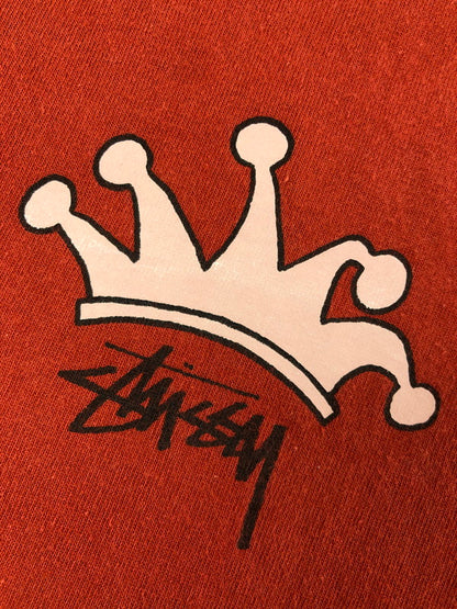 【中古品】【メンズ】 STUSSY ステューシー S CROWN LS T-SHIRT エス クラウン ロングスリーブ Tシャツ 長袖 Tシャツ トップス 142-260709-rt-28-tag サイズ：M カラー：オレンジ 万代Net店