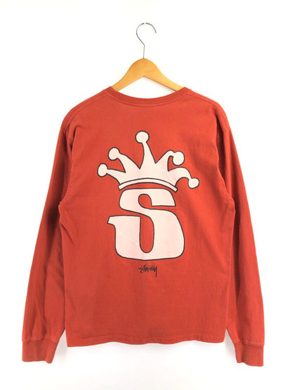 【中古品】【メンズ】 STUSSY ステューシー S CROWN LS T-SHIRT エス クラウン ロングスリーブ Tシャツ 長袖 Tシャツ トップス 142-260709-rt-28-tag サイズ：M カラー：オレンジ 万代Net店