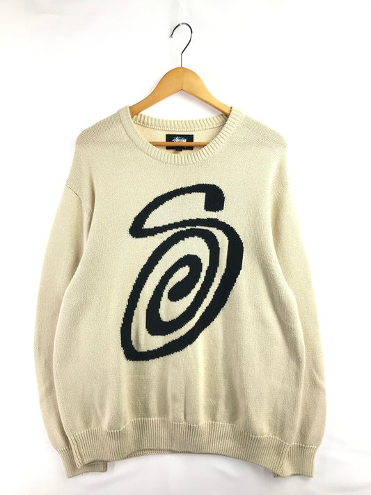【中古品】【メンズ】 STUSSY ステューシー 22AW CURLY S SWEATER 117073 カーリー セーター ニット 142-260405-na-01-tag サイズ：L カラー：アイボリー 万代Net店