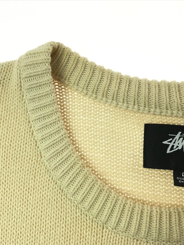 【中古品】【メンズ】 STUSSY ステューシー 22AW CURLY S SWEATER 117073 カーリー セーター ニット 142-260405-na-01-tag サイズ：L カラー：アイボリー 万代Net店