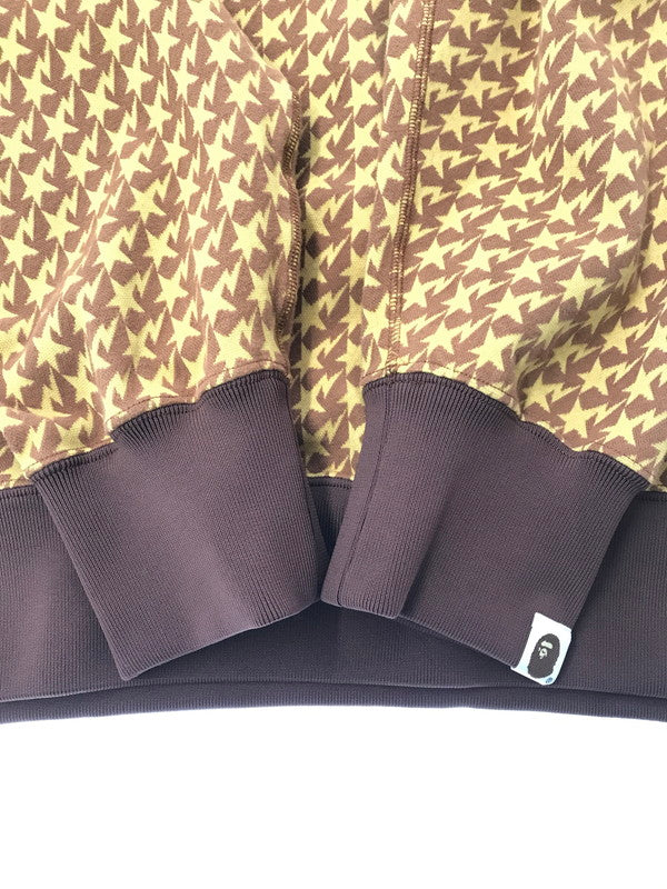 【中古品】【メンズ】 A BATHING APE アベイシングエイプ JACQUARD RELAXED FIT CREWNECK SWEATSHIRT 001SWK801002M クルーネック スウェットシャツ 142-260520-na-20-tagh サイズ：M カラー：ブラウン 万代Net店