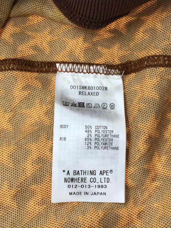 【中古品】【メンズ】 A BATHING APE アベイシングエイプ JACQUARD RELAXED FIT CREWNECK SWEATSHIRT 001SWK801002M クルーネック スウェットシャツ 142-260520-na-20-tagh サイズ：M カラー：ブラウン 万代Net店