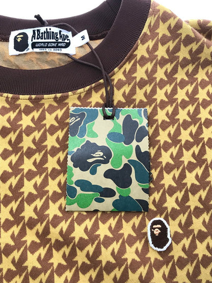 【中古品】【メンズ】 A BATHING APE アベイシングエイプ JACQUARD RELAXED FIT CREWNECK SWEATSHIRT 001SWK801002M クルーネック スウェットシャツ 142-260520-na-20-tagh サイズ：M カラー：ブラウン 万代Net店