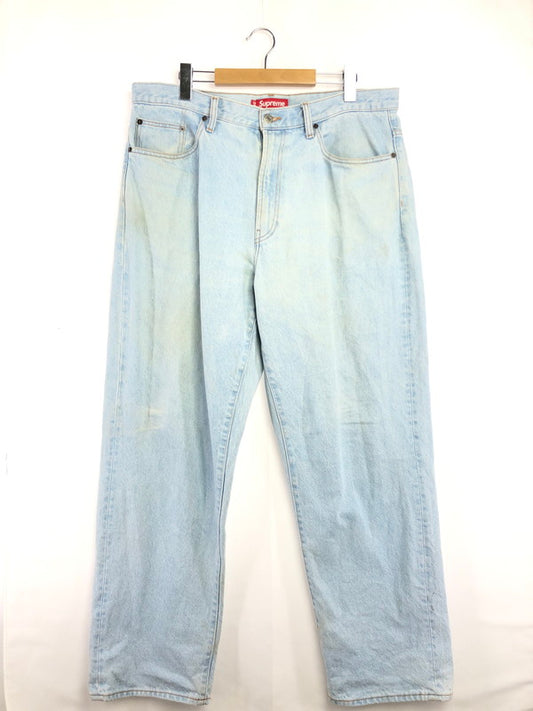 【現状渡し品】【メンズ】 Supreme シュプリーム 24SS BAGGY JEAN 24年春夏 バギー ジーンズ ボトムス 149-260321-rt-10-tag サイズ：34 カラー：ライトインディゴ 万代Net店