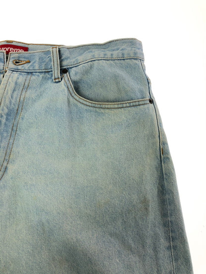 【現状渡し品】【メンズ】 Supreme シュプリーム 24SS BAGGY JEAN 24年春夏 バギー ジーンズ ボトムス 149-260321-rt-10-tag サイズ：34 カラー：ライトインディゴ 万代Net店