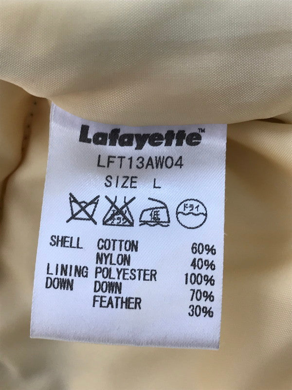 【中古品】【メンズ】 Lafayette ラファイエット HOODED DOWN JACKET NAVY LFT13AW04 フーデッド ダウン ジャケット 142-260219-rt-10-tag サイズ：L カラー：ネイビー 万代Net店