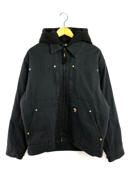 【メンズ】 × DICKIES ディッキーズ 24AW HOODED WORK JACKET ワーク ジャケット 149-260320-rt-29-tag サイズ：L カラー：ブラック 万代Net店