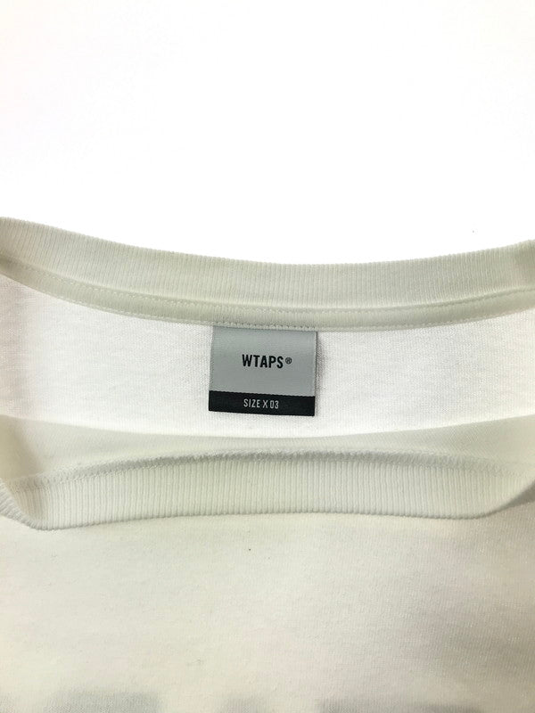 【中古品】【メンズ】 WTAPS ダブルタップス L/S T-SHIRT ロングスリーブ Tシャツ 長袖Tシャツ 142-260518-na-02-tagh サイズ：03 カラー：ホワイト 万代Net店