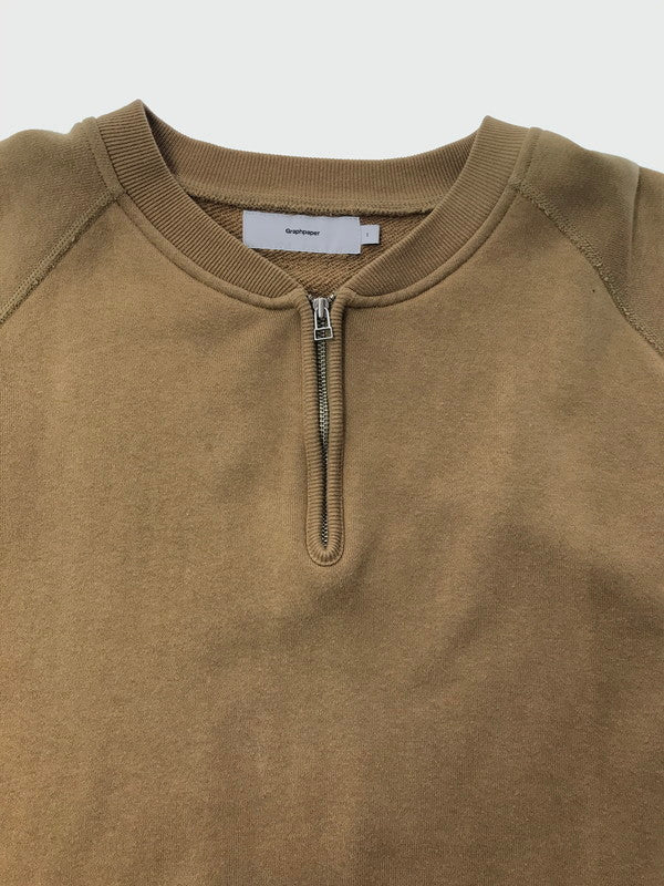 【中古品】【メンズ】 GRAPHPAPER グラフペーパー HALF ZIP SWEAT GU193-70127B ハーフジップ スウェット トップス 140-260522-rt-01-tagh サイズ：1 カラー：ブラウン 万代Net店
