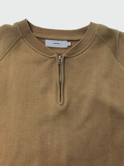 【中古品】【メンズ】 GRAPHPAPER グラフペーパー HALF ZIP SWEAT GU193-70127B ハーフジップ スウェット トップス 140-260522-rt-01-tagh サイズ：1 カラー：ブラウン 万代Net店