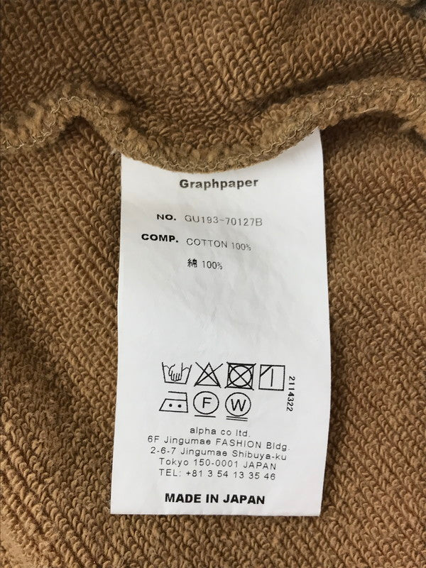 【中古品】【メンズ】 GRAPHPAPER グラフペーパー HALF ZIP SWEAT GU193-70127B ハーフジップ スウェット トップス 140-260522-rt-01-tagh サイズ：1 カラー：ブラウン 万代Net店