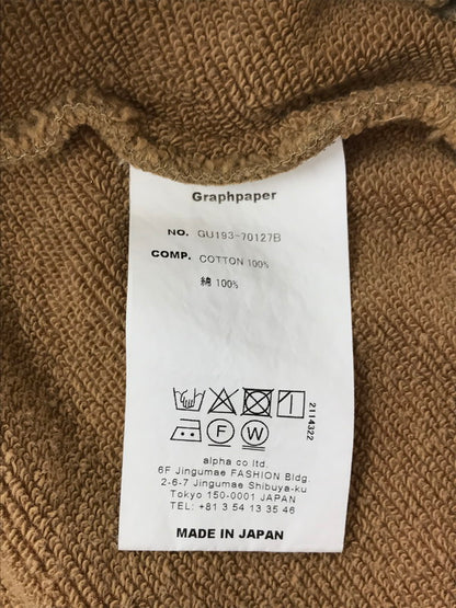 【中古品】【メンズ】 GRAPHPAPER グラフペーパー HALF ZIP SWEAT GU193-70127B ハーフジップ スウェット トップス 140-260522-rt-01-tagh サイズ：1 カラー：ブラウン 万代Net店