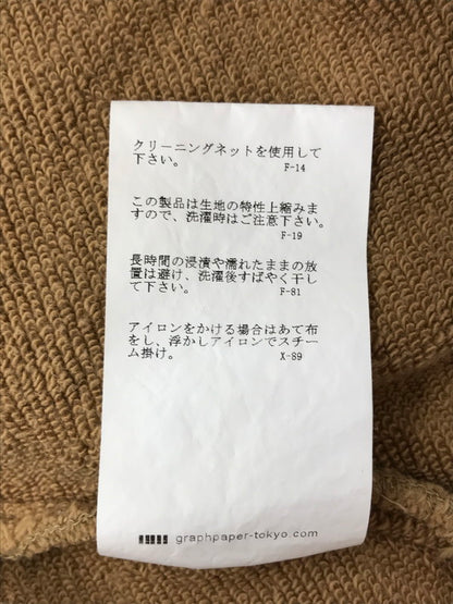 【中古品】【メンズ】 GRAPHPAPER グラフペーパー HALF ZIP SWEAT GU193-70127B ハーフジップ スウェット トップス 140-260522-rt-01-tagh サイズ：1 カラー：ブラウン 万代Net店