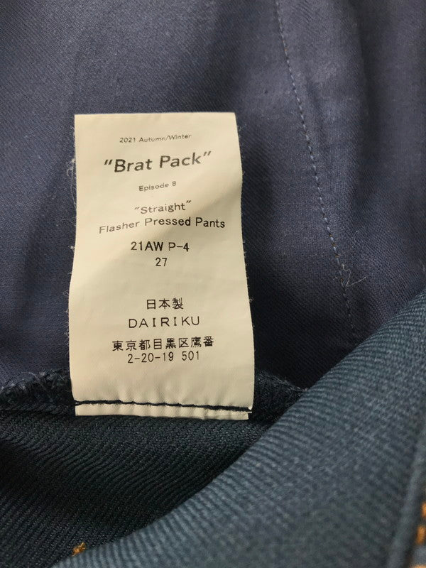 【中古品】【メンズ】 DAIRIKU ダイリク SLACKS 21AW P-4 ２１年秋冬モデル スラックス ボトムス 151-260523-rt-07-tagh サイズ：27 カラー：ブルー 万代Net店