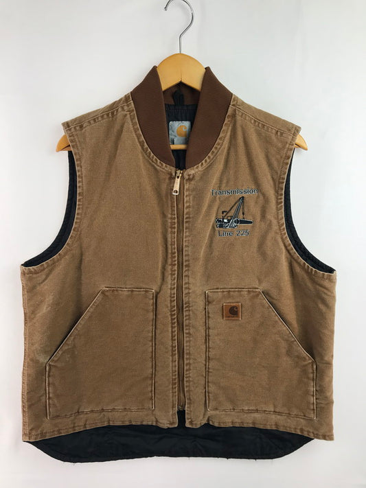 【中古品】【メンズ】 Carhartt カーハート SANDSTONE VEST サンドストーン ベスト トップス 146-260225-rt-01-tag サイズ：L カラー：ブラウン 万代Net店