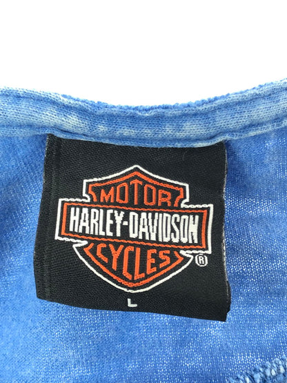 【現状渡し品】【メンズ】 HARLEY DAVIDSON ハーレーダビッドソン 2006 CHEMICAL WASH EAGLE TEE ケミカルウォッシュ イーグル Tシャツ USA製 146-260222-rt-05-tag サイズ：L カラー：ブルー 万代Net店