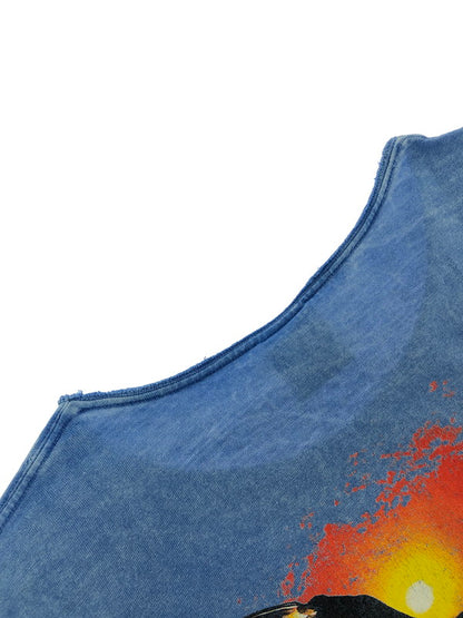 【現状渡し品】【メンズ】 HARLEY DAVIDSON ハーレーダビッドソン 2006 CHEMICAL WASH EAGLE TEE ケミカルウォッシュ イーグル Tシャツ USA製 146-260222-rt-05-tag サイズ：L カラー：ブルー 万代Net店