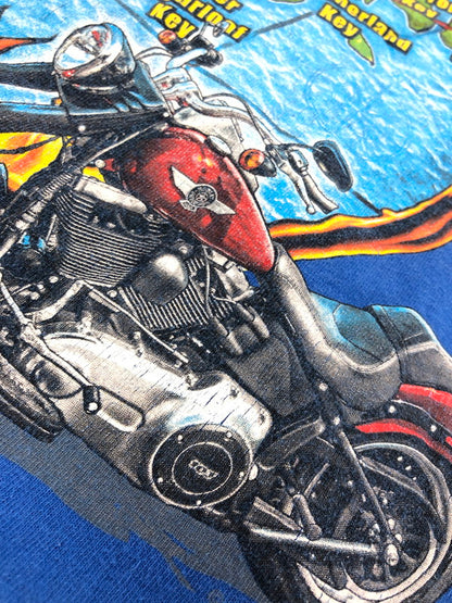 【中古品】【メンズ】 HARLEY DAVIDSON ハーレーダビッドソン 2014 FLORIDA S/S TEE 2014 フロリダ ショートスリーブ Tシャツ 半袖Tシャツ 146-260222-rt-04-tag サイズ：XL カラー：ブルー 万代Net店