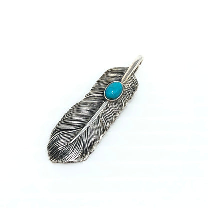 【中古品】【メンズ】 SAAD SV925 FEATHER TURQUOISE TOP フェザーターコイズトップ アクセサリー 191-260218-rt-15-tag カラー：シルバー/ターコイズ 万代Net店