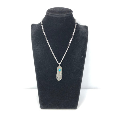 【中古品】【メンズ】 SAAD SV925 FEATHER TURQUOISE TOP フェザーターコイズトップ アクセサリー 191-260218-rt-15-tag カラー：シルバー/ターコイズ 万代Net店