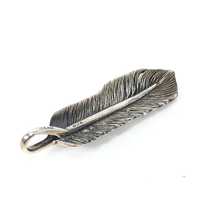 【中古品】【メンズ】 SAAD SV925 FEATHER TURQUOISE TOP フェザーターコイズトップ アクセサリー 191-260218-rt-15-tag カラー：シルバー/ターコイズ 万代Net店
