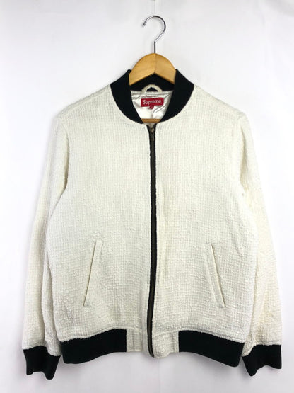 【メンズ】 Supreme シュプリーム 16SS BOUCLE VARSITY JACKET バックル バーシティ ジャケット アウター 149-260320-rt-28-tag サイズ：M カラー：ホワイト 万代Net店