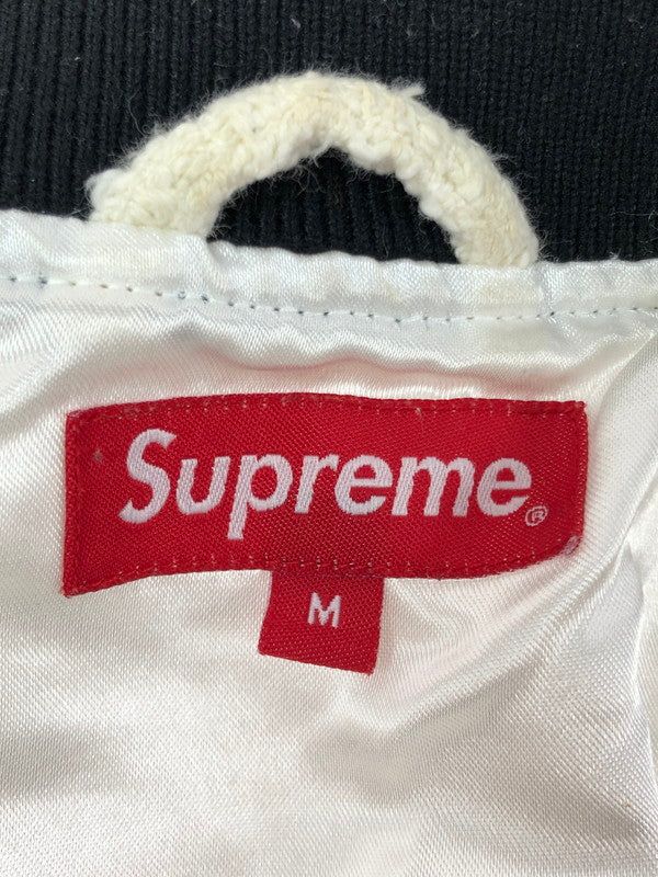 【メンズ】 Supreme シュプリーム 16SS BOUCLE VARSITY JACKET バックル バーシティ ジャケット アウター 149-260320-rt-28-tag サイズ：M カラー：ホワイト 万代Net店