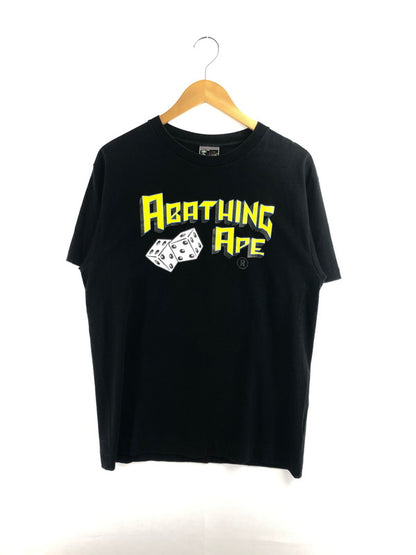 【中古品】【メンズ】 A BATHING APE アベイシングエイプ S/S LOGO T-SHIRT ロゴ Tシャツ 半袖Tシャツ 142-260518-na-28-tagh サイズ：L カラー：ブラック 万代Net店