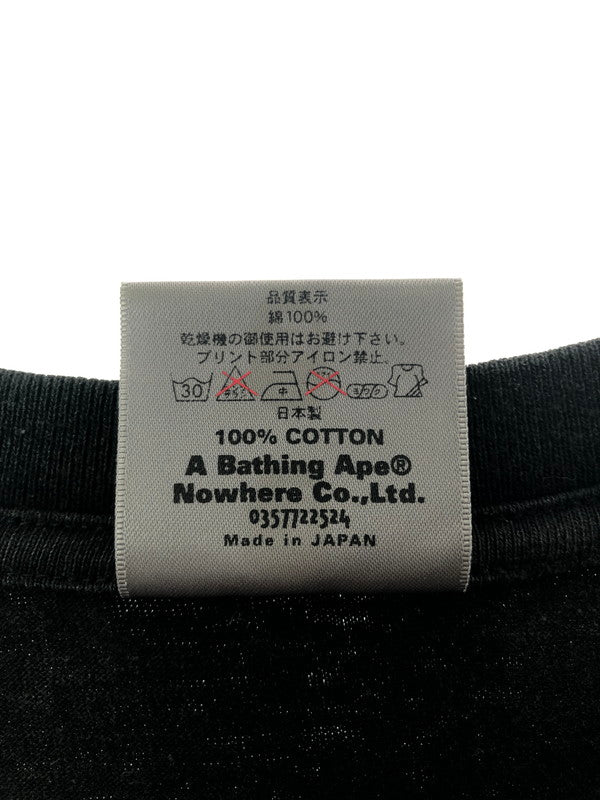 【中古品】【メンズ】 A BATHING APE アベイシングエイプ S/S LOGO T-SHIRT ロゴ Tシャツ 半袖Tシャツ 142-260518-na-28-tagh サイズ：L カラー：ブラック 万代Net店
