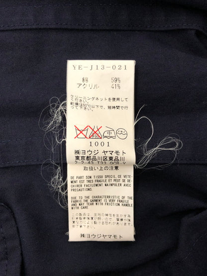 【中古品】【メンズ】 Y'S ワイズ COTTON JACKET YE-J13-021 コットン ジャケット ライトアウター 140-260705-rt-02-tag サイズ：3 カラー：ネイビー 万代Net店