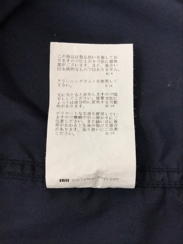 【中古品】【メンズ】 GRAPHPAPER グラフペーパー THE DIVERSE別注 20AW DOUBLE FACE COTTON BROAD SHIRT GM202-50606D コットン 長袖シャツ 140-260520-na-28-tagh サイズ：1 カラー：ネイビー 万代Net店
