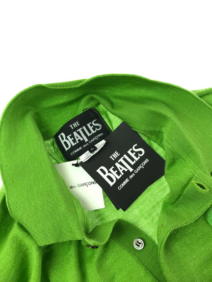 【中古品】【メンズ】 COMME DES GARCONS コム デ ギャルソン THE BEATLES 23AW KNIT POLO SHIRT VZ-N003 にニット ポロシャツ トップス 140-260522-rt-08-tagh サイズ：L カラー：グリーン 万代Net店