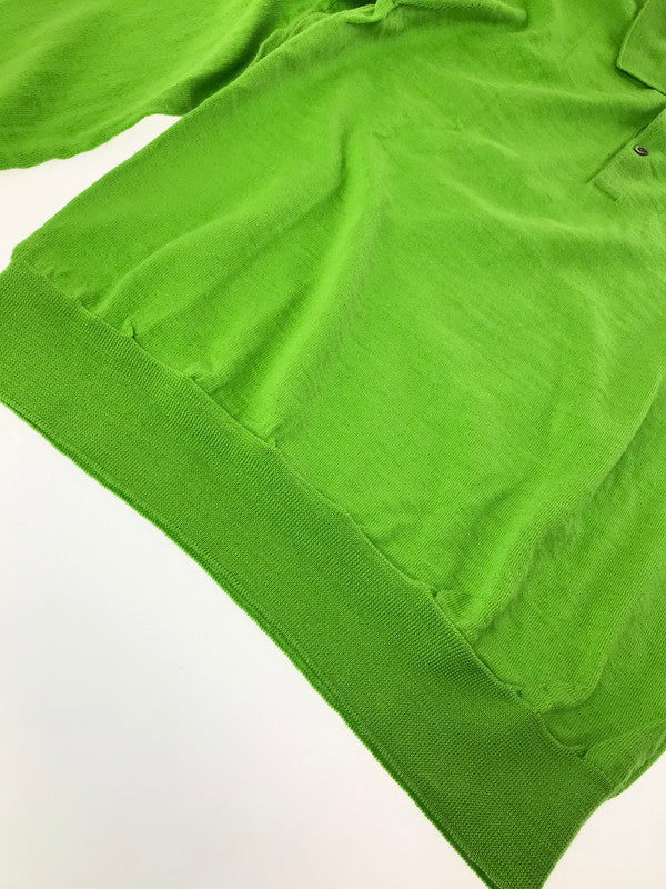 【中古品】【メンズ】 COMME DES GARCONS コム デ ギャルソン THE BEATLES 23AW KNIT POLO SHIRT VZ-N003 にニット ポロシャツ トップス 140-260522-rt-08-tagh サイズ：L カラー：グリーン 万代Net店