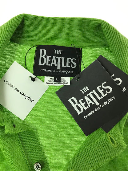 【中古品】【メンズ】 COMME DES GARCONS コム デ ギャルソン THE BEATLES 23AW KNIT POLO SHIRT VZ-N003 にニット ポロシャツ トップス 140-260522-rt-08-tagh サイズ：L カラー：グリーン 万代Net店