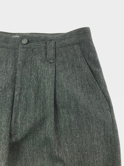 【中古品】【メンズ】 ISSEY MIYAKE MEN イッセイ ミヤケ メン 80's WOOL PANTS LG43124 80年代 ウールパンツ 筆タグ ヴィンテージ ボトムス 151-260523-rt-05-tagh サイズ：M カラー：グレー 万代Net店