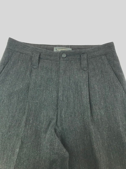 【中古品】【メンズ】 ISSEY MIYAKE MEN イッセイ ミヤケ メン 80's WOOL PANTS LG43124 80年代 ウールパンツ 筆タグ ヴィンテージ ボトムス 151-260523-rt-05-tagh サイズ：M カラー：グレー 万代Net店